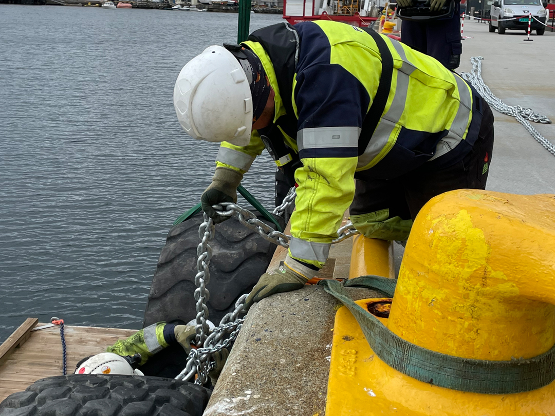 Fendring på Storkaia 